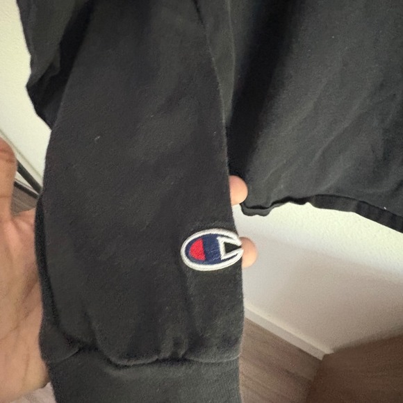 Champion Authentic Athleticwear Long Sleeve T Shirt Black Mens Size L - Picture 6 of 6